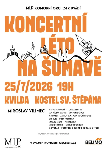Koncert - MLP - komorní orchestr - sólista Miroslav Vilímec - housle