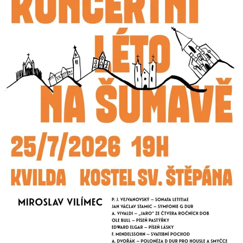 Koncert - MLP - komorní orchestr - sólista Miroslav Vilímec - housle