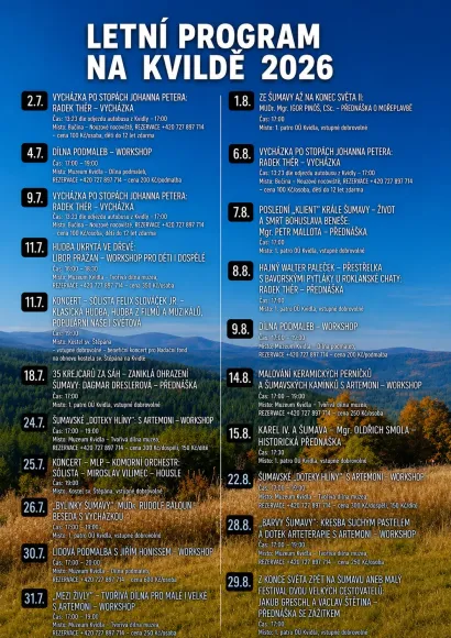LÉTO 2026 na KVILDĚ